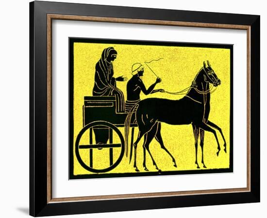 A Greek Chariot, Illustration from 'History of Greece' by Victor Duruy, Published 1890-American-Framed Giclee Print