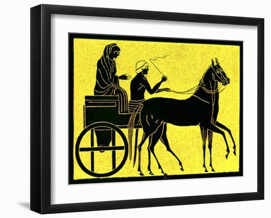 A Greek Chariot, Illustration from 'History of Greece' by Victor Duruy, Published 1890-American-Framed Giclee Print