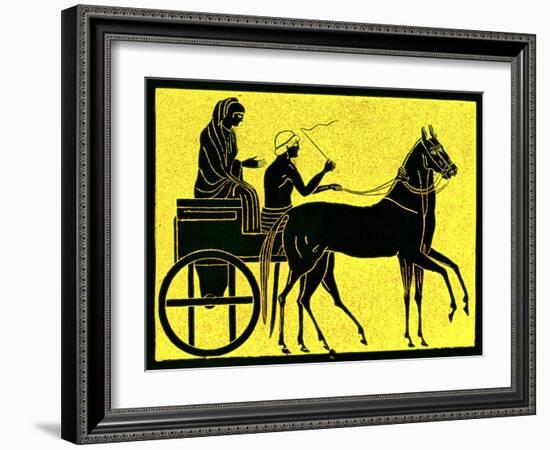 A Greek Chariot, Illustration from 'History of Greece' by Victor Duruy, Published 1890-American-Framed Giclee Print