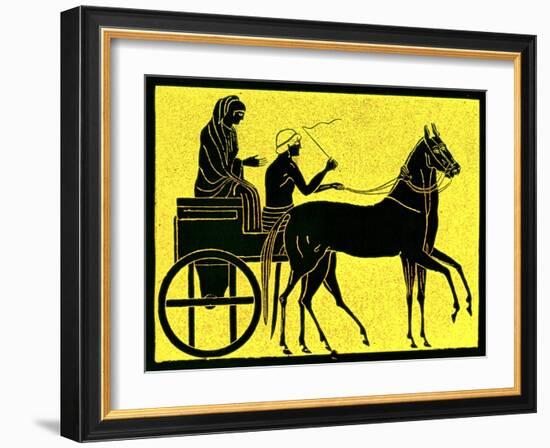 A Greek Chariot, Illustration from 'History of Greece' by Victor Duruy, Published 1890-American-Framed Giclee Print