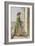 A Greek Girl Standing on a Balcony, C.1840 (W/C and Gouache over Graphite on Paper)-John Frederick Lewis-Framed Giclee Print