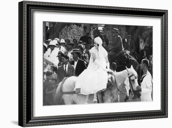 A Greek Sailor's Wedding, Pylos, Greece, 1938-null-Framed Giclee Print