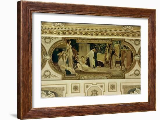 A Greek Travelling Theatre (Il Carro Di Thespis), Ceiling Fresco, 1884-1887-Gustav Klimt-Framed Giclee Print