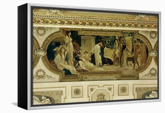 A Greek Travelling Theatre (Il Carro Di Thespis), Ceiling Fresco, 1884-1887-Gustav Klimt-Framed Premier Image Canvas