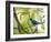 A Green Honeycreeper, Chlorophanes Spiza, Resting on a Branch-Alex Saberi-Framed Photographic Print