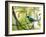 A Green Honeycreeper, Chlorophanes Spiza, Resting on a Branch-Alex Saberi-Framed Photographic Print