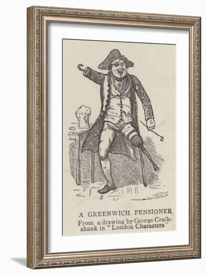 A Greenwich Pensioner-George Cruikshank-Framed Giclee Print