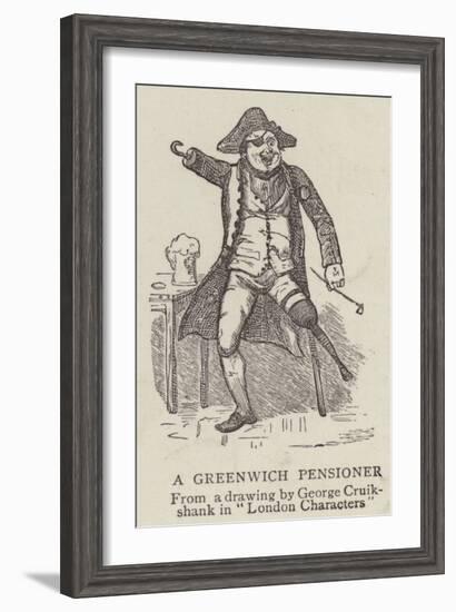 A Greenwich Pensioner-George Cruikshank-Framed Giclee Print