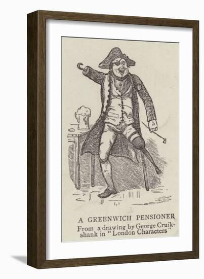 A Greenwich Pensioner-George Cruikshank-Framed Giclee Print