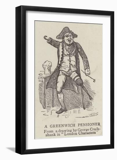 A Greenwich Pensioner-George Cruikshank-Framed Giclee Print