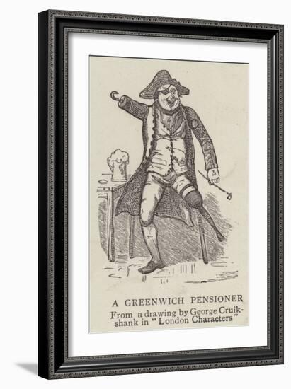 A Greenwich Pensioner-George Cruikshank-Framed Giclee Print