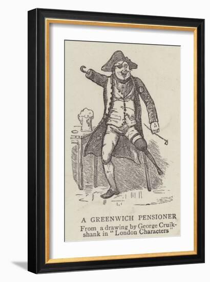 A Greenwich Pensioner-George Cruikshank-Framed Giclee Print