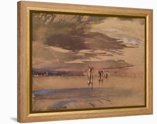 'A Grey Morning Near Venice', 19th century-John Ruskin-Framed Premier Image Canvas