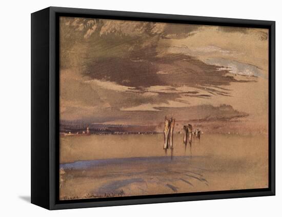 'A Grey Morning Near Venice', 19th century-John Ruskin-Framed Premier Image Canvas