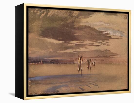 'A Grey Morning Near Venice', 19th century-John Ruskin-Framed Premier Image Canvas