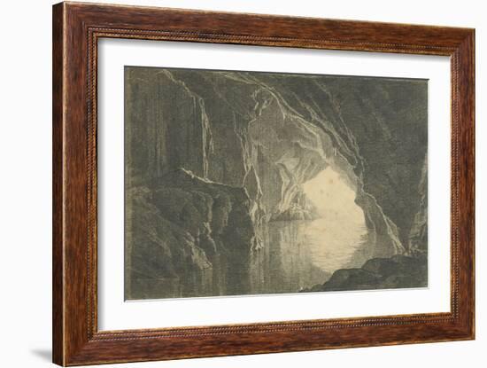 A Grotto in the Gulf of Salerno, Evening, C.1800-Joseph Wright of Derby-Framed Giclee Print