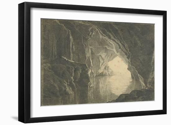 A Grotto in the Gulf of Salerno, Evening, C.1800-Joseph Wright of Derby-Framed Giclee Print