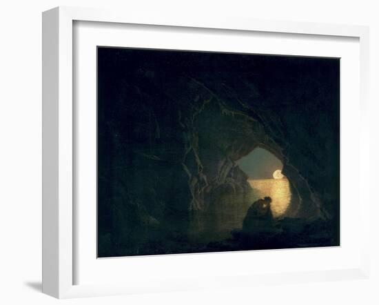 A Grotto with the Figure of Julia, 1780-Joseph Wright of Derby-Framed Giclee Print