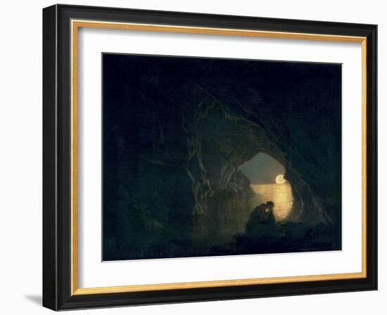 A Grotto with the Figure of Julia, 1780-Joseph Wright of Derby-Framed Giclee Print