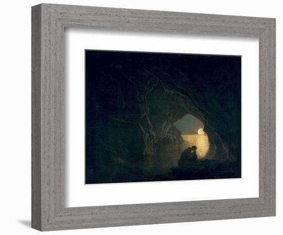 A Grotto with the Figure of Julia, 1780-Joseph Wright of Derby-Framed Giclee Print