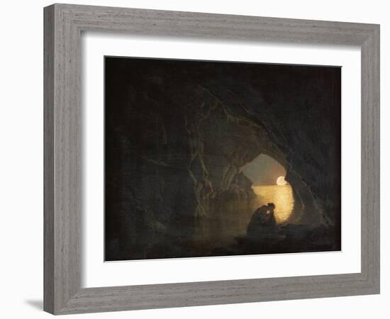 A Grotto with the Figure of Julia-Joseph Wright of Derby-Framed Giclee Print