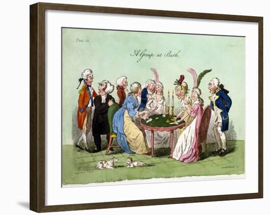 A Group at Bath, 1796-George Cruikshank-Framed Giclee Print