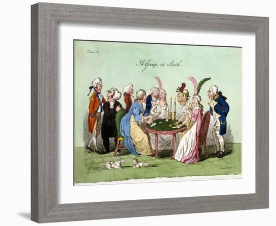 A Group at Bath, 1796-George Cruikshank-Framed Giclee Print