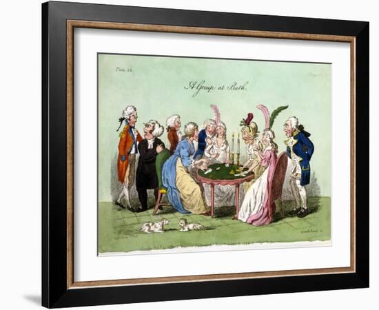 A Group at Bath, 1796-George Cruikshank-Framed Giclee Print