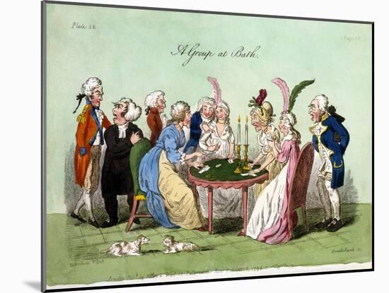 A Group at Bath, 1796-George Cruikshank-Mounted Giclee Print