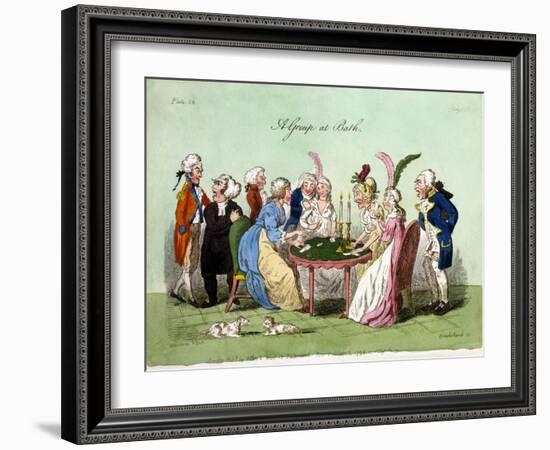 A Group at Bath, 1796-George Cruikshank-Framed Giclee Print