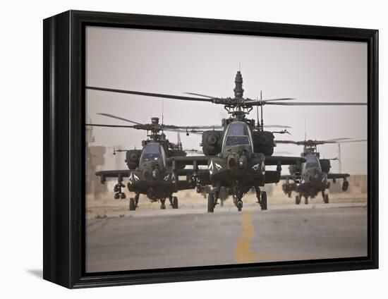 A Group of AH-64D Apache Helicopters On the Runway at COB Speicher-Stocktrek Images-Framed Premier Image Canvas