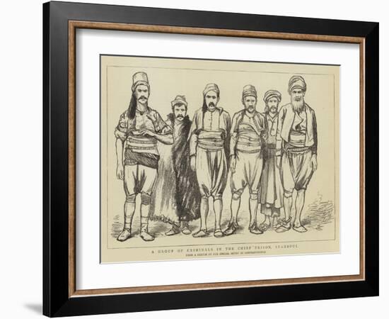 A Group of Criminals in the Chief Prison, Stamboul-null-Framed Giclee Print