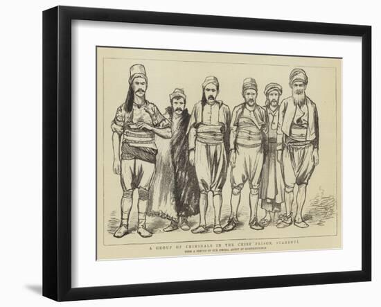 A Group of Criminals in the Chief Prison, Stamboul-null-Framed Giclee Print