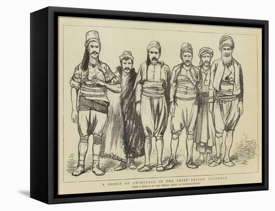 A Group of Criminals in the Chief Prison, Stamboul-null-Framed Premier Image Canvas