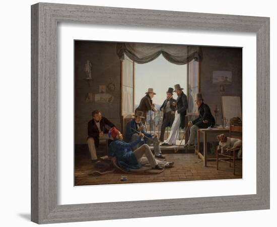 A Group of Danish Artists in Rome, 1837-Constantin Hansen-Framed Giclee Print