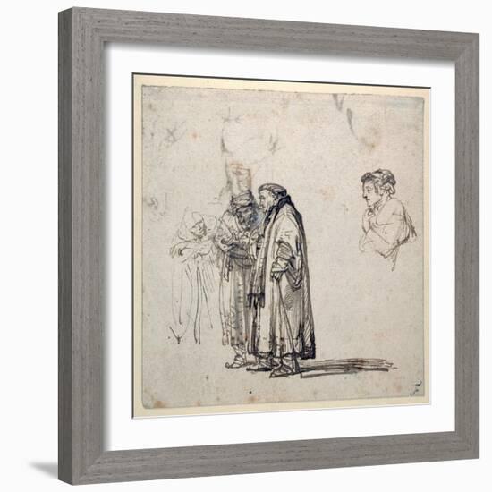 A Group of Elderly Scholars And-Rembrandt van Rijn-Framed Giclee Print