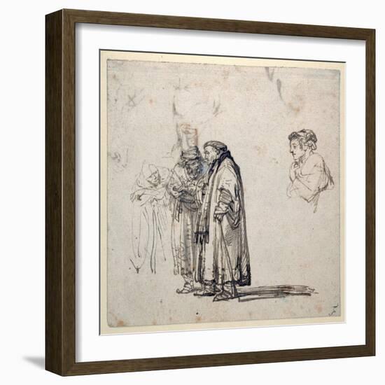 A Group of Elderly Scholars And-Rembrandt van Rijn-Framed Giclee Print