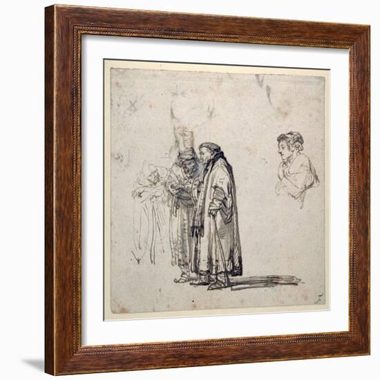 A Group of Elderly Scholars And-Rembrandt van Rijn-Framed Giclee Print