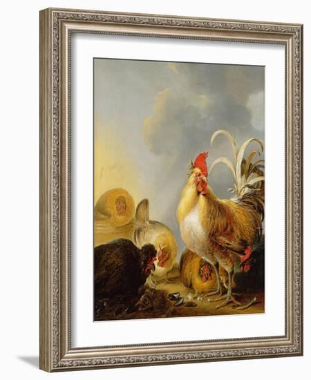 A Group of Farmyard Fowl, 1643-Gysbert Hondecoeter-Framed Giclee Print