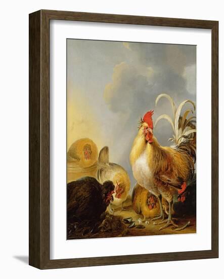 A Group of Farmyard Fowl, 1643-Gysbert Hondecoeter-Framed Giclee Print