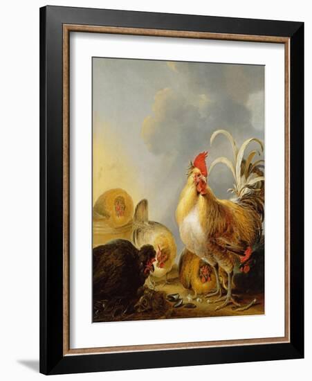 A Group of Farmyard Fowl, 1643-Gysbert Hondecoeter-Framed Giclee Print