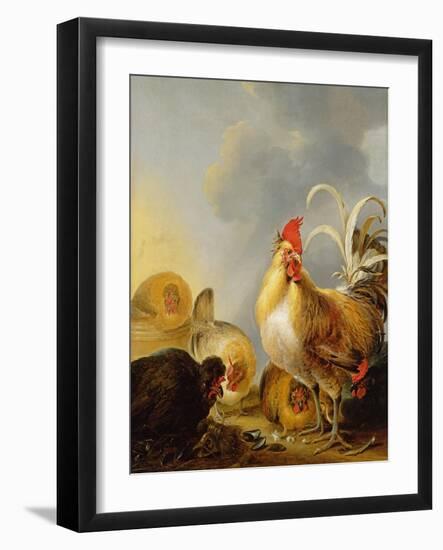 A Group of Farmyard Fowl, 1643-Gysbert Hondecoeter-Framed Giclee Print