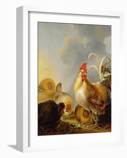 A Group of Farmyard Fowl, 1643-Gysbert Hondecoeter-Framed Giclee Print