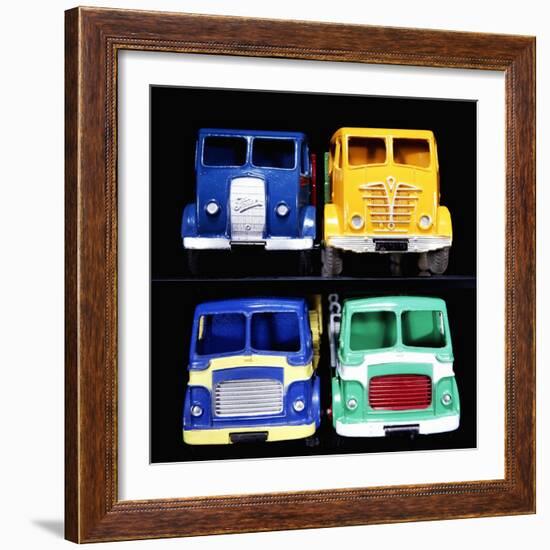 A Group of Foden and Leyland Model Trucks-null-Framed Giclee Print