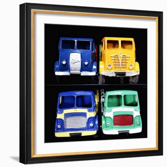 A Group of Foden and Leyland Model Trucks-null-Framed Giclee Print