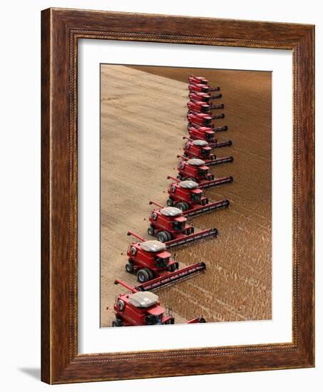 A Group of Harvesters Performs its Task in Establishing the State's North of Mato Grosso-Roberto Pera-Framed Photo