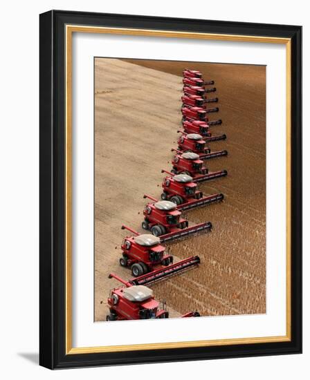 A Group of Harvesters Performs its Task in Establishing the State's North of Mato Grosso-Roberto Pera-Framed Photo