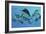 A Group of Ichthyosaurs Swimming in Prehistoric Waters-Stocktrek Images-Framed Art Print