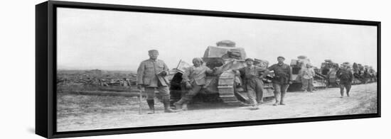 A Group of Light Tanks, Soissons, France, 1918-null-Framed Premier Image Canvas