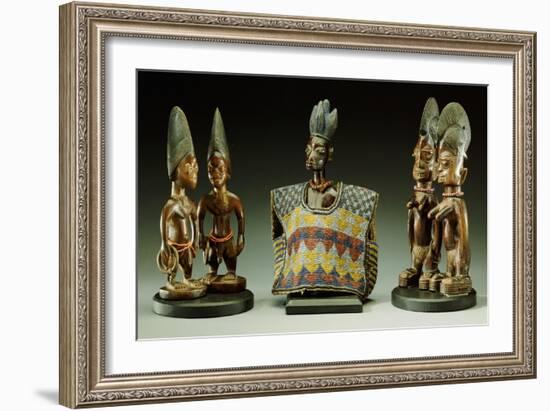 A Group of Male and Female Yoruba Twin Figures-null-Framed Giclee Print